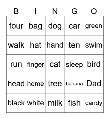 Carson's Bingo Card