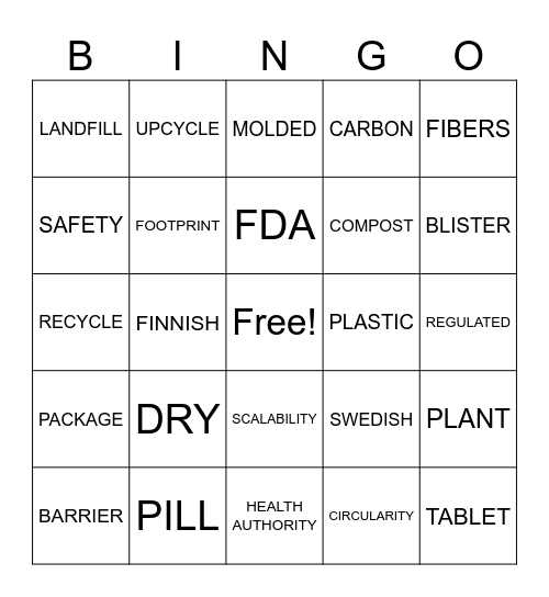 PDMLT Bingo Card