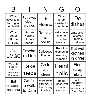 January 11 2024 Bingo Card