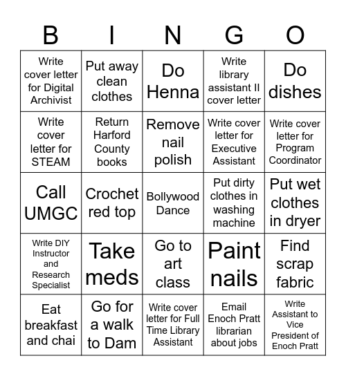 January 11 2024 Bingo Card