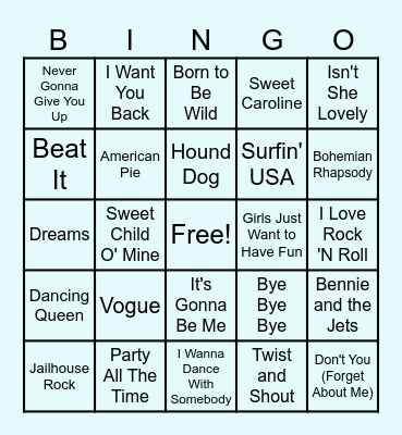 Holiday Bingo Card