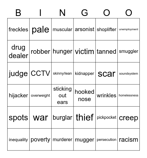 CA14 Revision Bingo Card