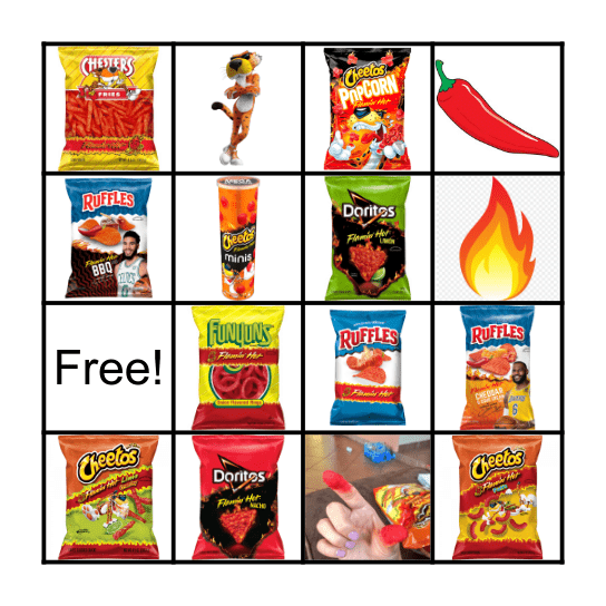 Flamin' Hot Bingo Card