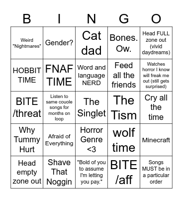 Bingo Boingo Bingo Card