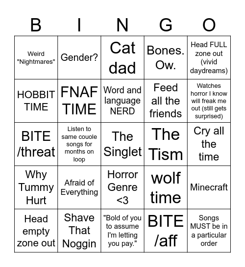 Bingo Boingo Bingo Card