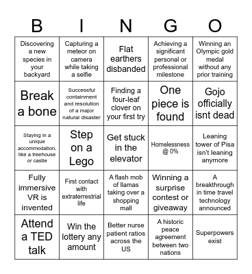 2024 Bingo Card Bingo Card