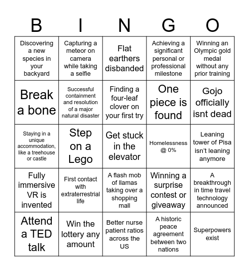 2024 Bingo Card Bingo Card