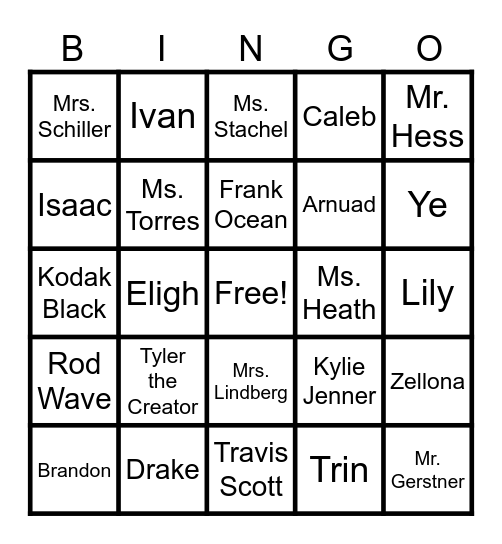 AMIGO BINGO!!! Bingo Card