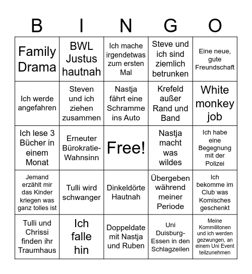 2024 Bingo Card