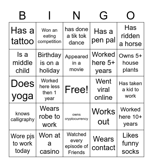 Buddy up bingo v.4 Bingo Card