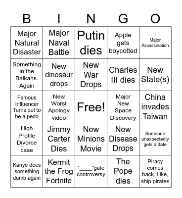 2024 Bingo Card