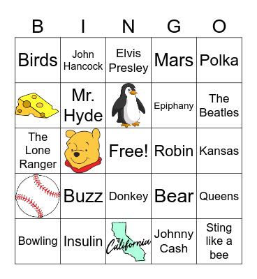 January Trivia Bingo Card
