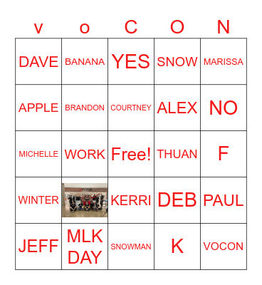Vocon Bingo! Bingo Card