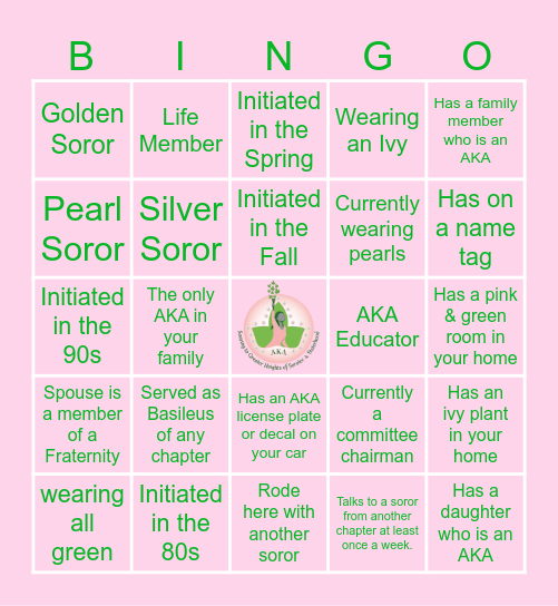 The Prettiest Hour Bingo Card