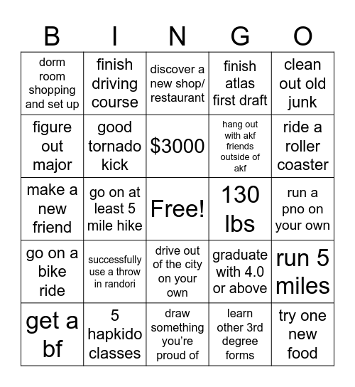 2024 Bingo Card