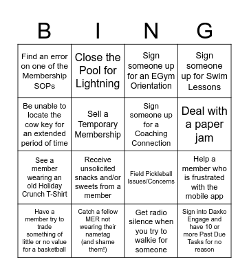 JANUARY MER BINGO Card