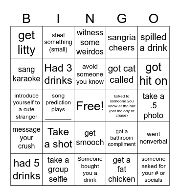 Bethlehem Bingo Card
