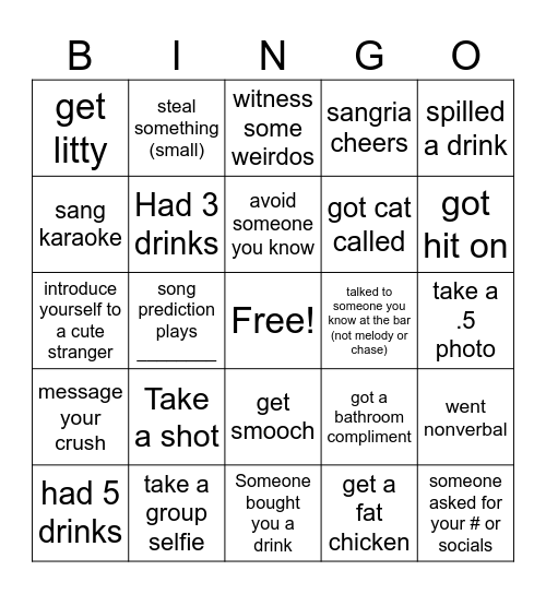 Bethlehem Bingo Card