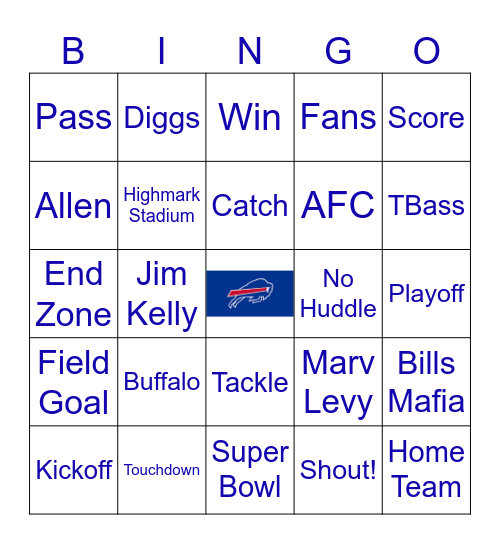 BILLS BINGO Card