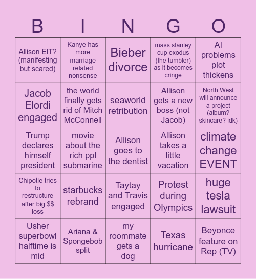 2024 Bingo Card