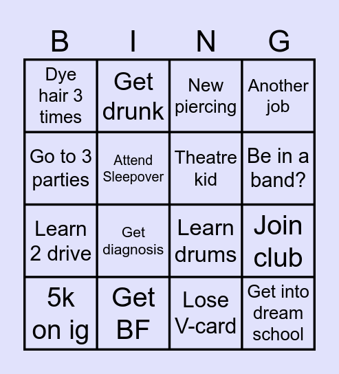 Marty 2024 bingo Card