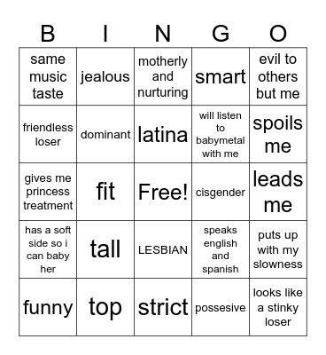 seiya type Bingo Card