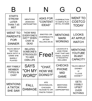😎 OFFICIAL COZY BINGO 😎 Bingo Card