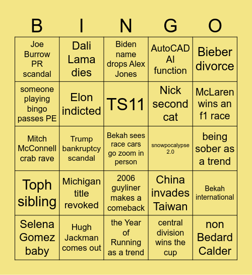 2024 bingo (bekah's version) Bingo Card