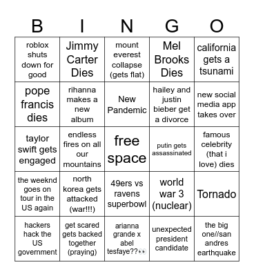 2024 Bingo Card