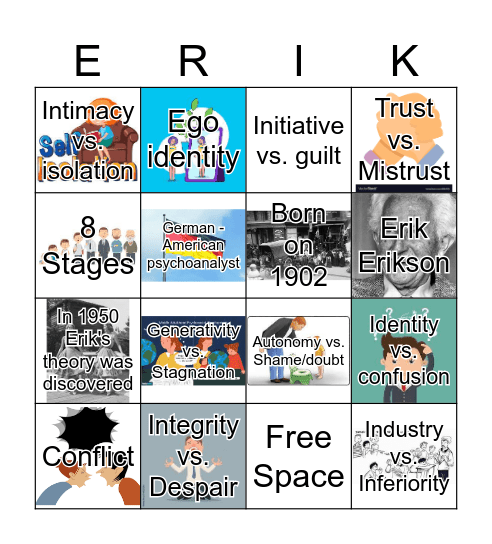 Erikson's Theory Bingo Card