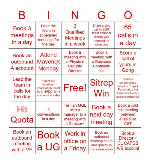 AlertMedia SDR Bingo Card