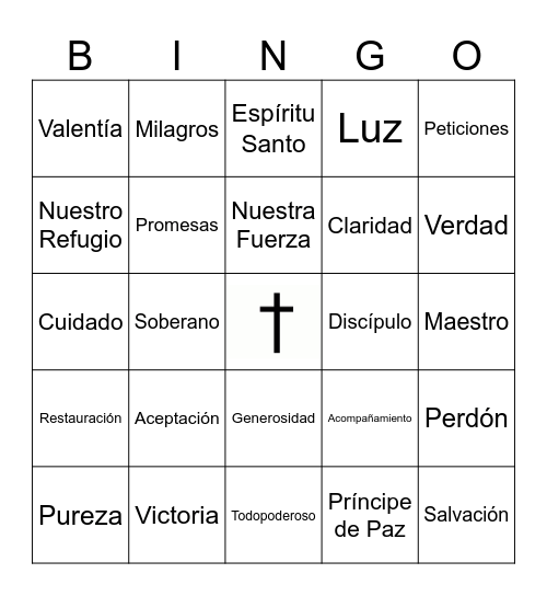 Bingo de la Biblia Bingo Card