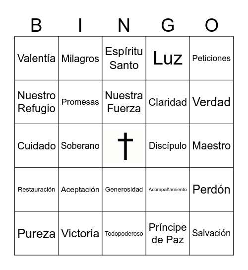 Bingo Cristiano Bingo Card