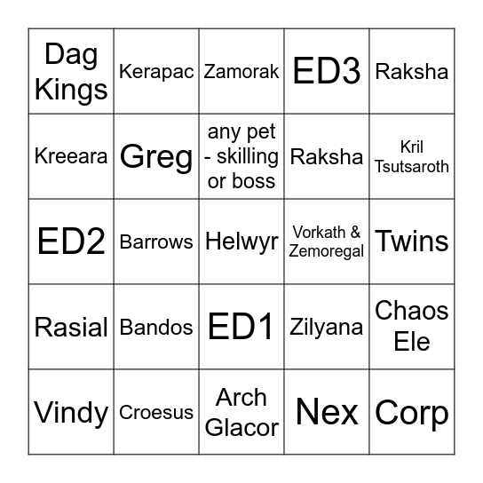 team 1 Bingo Card