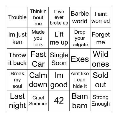 New Bingo 2024 Bingo Card