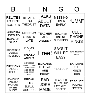 MTSS BINGO! Bingo Card