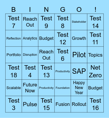 IT AAE Town Hall Bingo Card