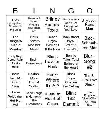 Radio Bingo "B"ingo Bingo Card
