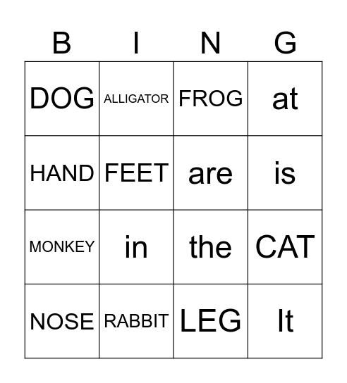 Bingo Card
