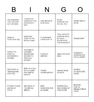 COCO CUSTOMER SERVICE BINGO BONANZA Bingo Card