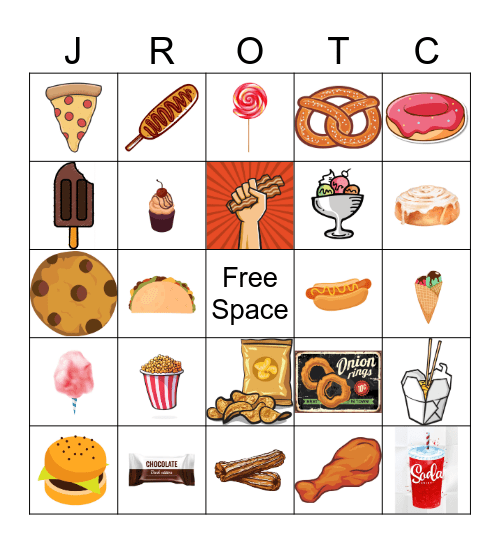 JUNK FOOD BURNER BINGO Card