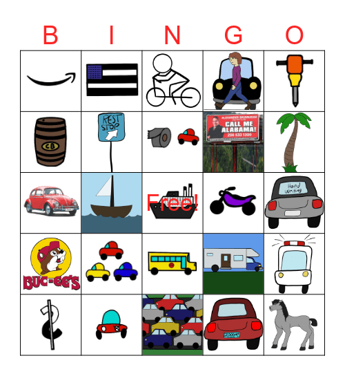 Travel Bingo Card