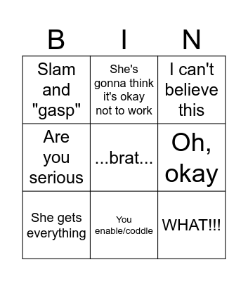 Maria's Reaction to Ann's money Bingo Card