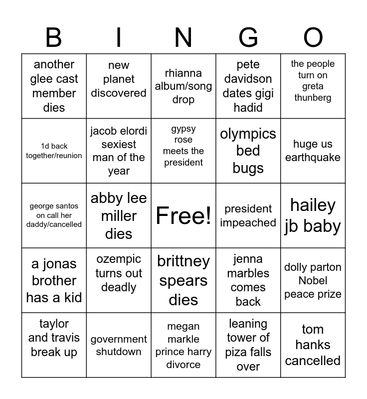 2024 BINGO CARD Bingo Card   2024 Bingo Card 