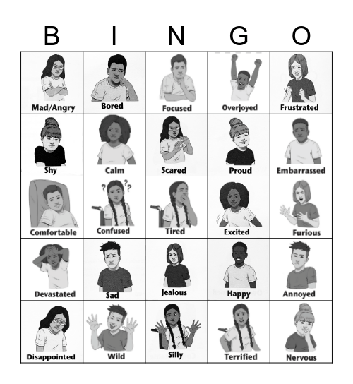 Zones of Regulation Bingo! Bingo Card