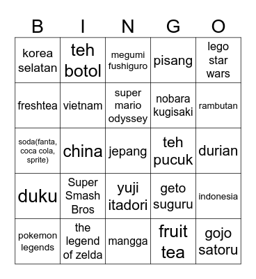 razka Bingo Card