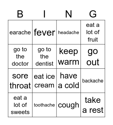 What's the matter with you? Bingo Card
