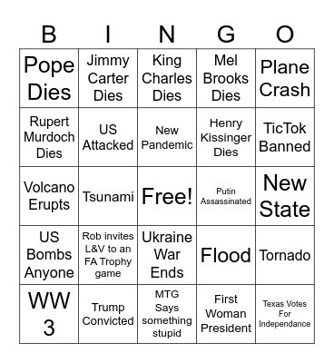 2024 Bingo Card