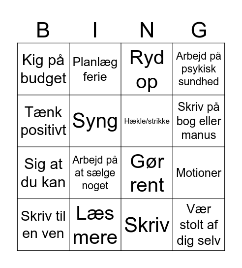 Mål for 2024 Bingo Card
