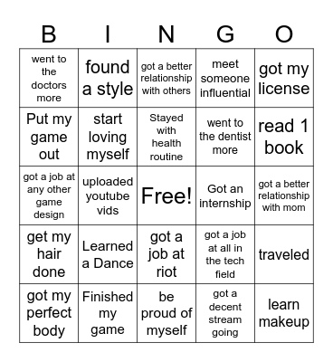 2024 personal bingo Card